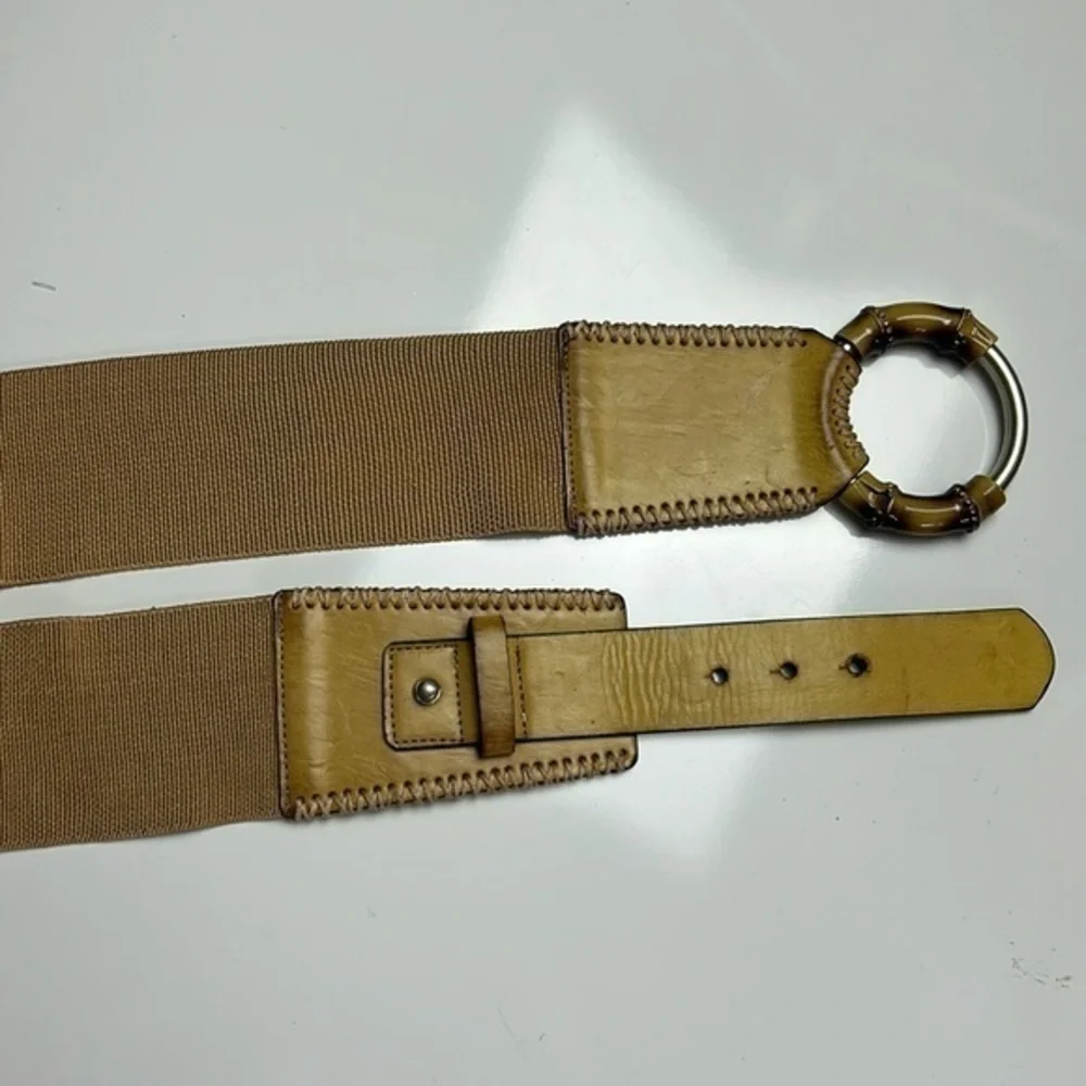 Belgo‎ Lux wide stretch belt bamboo buckle